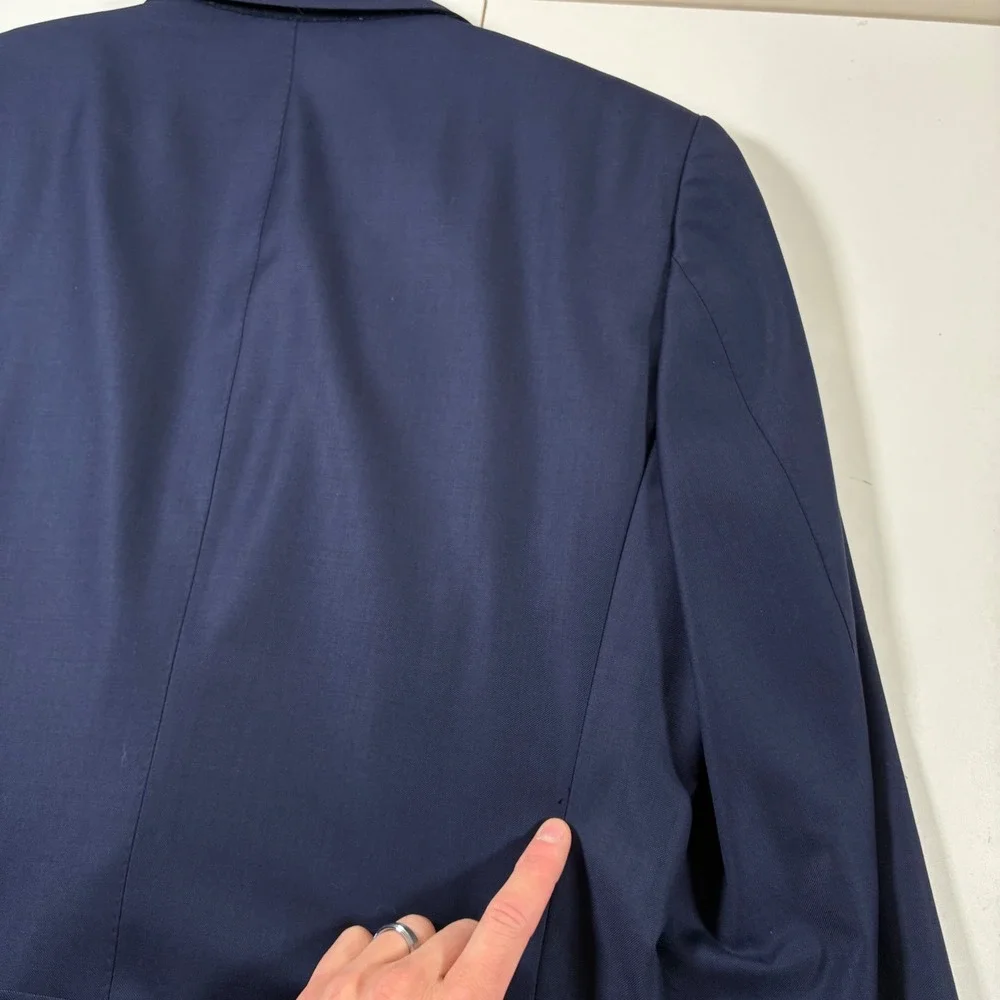Suitsupply Vitale Barberis Canonico Lazio Blazer 42L Navy Blue Super 110s Modern